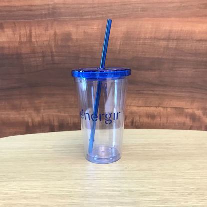 Image de Verre plastique avec paille